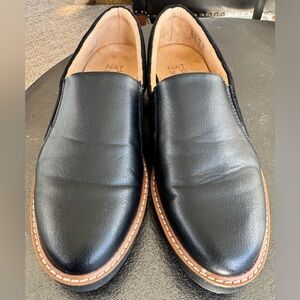 Effie Faux Leather/Microsuede 1.25” Platform Slip-On Loafers